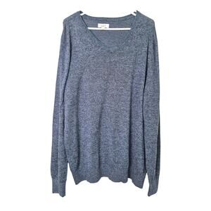 Croft & Barrow Womens Sweater Sz 2XL Blue Heather Cotton Blend  XXL Classic